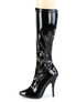 SEDUCE-2000 Black Patent Knee High Boots