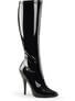 SEDUCE-2000 Black Patent Knee High Boots