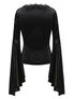 Shadowveil Bell Sleeve Gothic Top