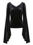 Shadowveil Bell Sleeve Gothic Top