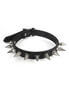 Short Hex Spike Leather Choker