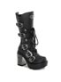 SINISTER-203 Chromed Heel Boots
