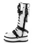 SLACKER-260 White Patent Platform Boots