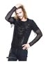 Men's Slashed Mesh Top