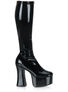 SLICK-100 Black Patent Platforms