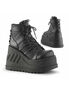 Stomp-12 Black platform wedge shoe