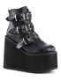 SWING-105 Black Vegan Leather Boots