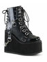 SWING-115 Wedge Platform Boots w/ PVC Harness