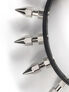 Tall Hex Spike Leather Choker