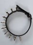 Tall Hex Spike Leather Choker