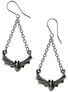 The Attic Earrings – Antiqued Pewter Bats