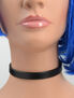 Thin Black Leather Choker, Soft Real Leather