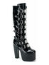 TORMENT-804 Black Patent Boots