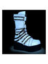 TRASHVILLE-138 Grey Reflective Platform Boots