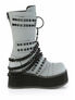 TRASHVILLE-138 Grey Reflective Platform Boots