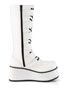 Trashville-518 white platform boots