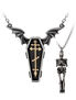 Undying Homage Coffin and Skeleton Necklace