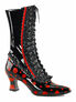 VICTORIAN-122 Red Polkadot Boots