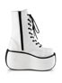 VIOLET-120 White Platform Boots
