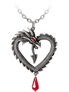 Vouivre Dragon Pendant Heart Necklace