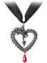 Vouivre Dragon Pendant Heart Necklace