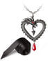 Vouivre Dragon Pendant Heart Necklace