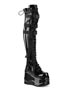 WAVE-315 Knee High Patent Boots