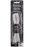 White Demonia shoelaces in a package, featuring 60-inch length and round design.