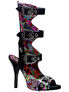ZOMBIE-102 Black Graffiti Boots