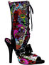 ZOMBIE-103 Black Graffiti Boots