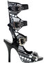 ZOMBIE-106UV White Graffiti Boots