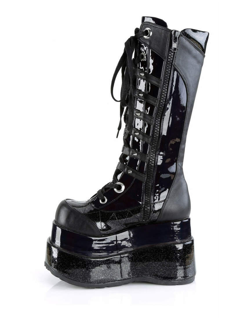 BEAR-205 Black Hologram Platform Boots BEAR-205 Black Hologram Platform Boots