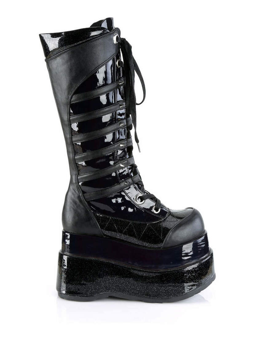 BEAR-205 Black Hologram Platform Boots BEAR-205 Black Hologram Platform Boots