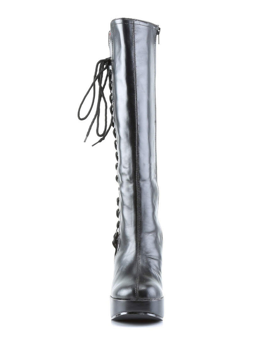 BRAVO-100 Black Wedge Boots