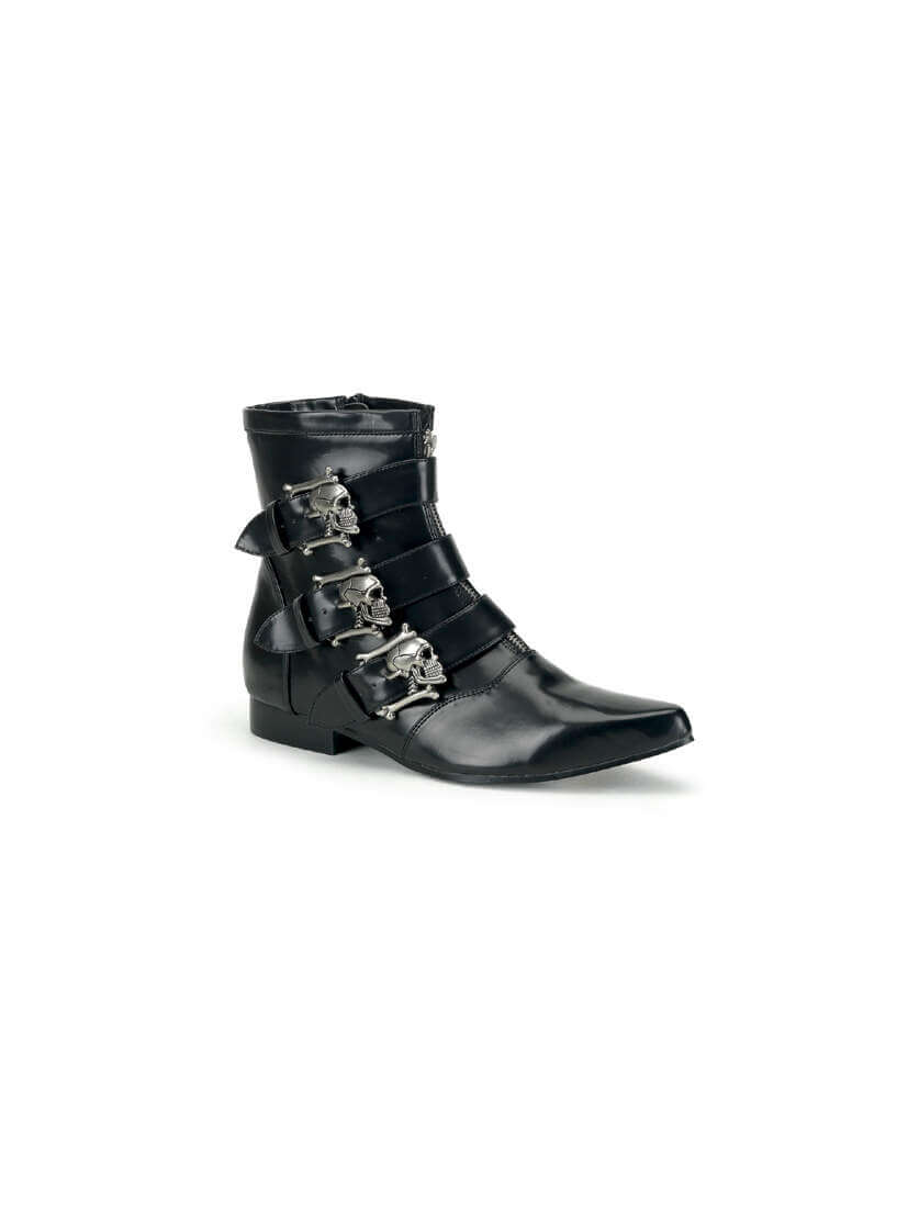 BROGUE-06 Skull Buckle Boots