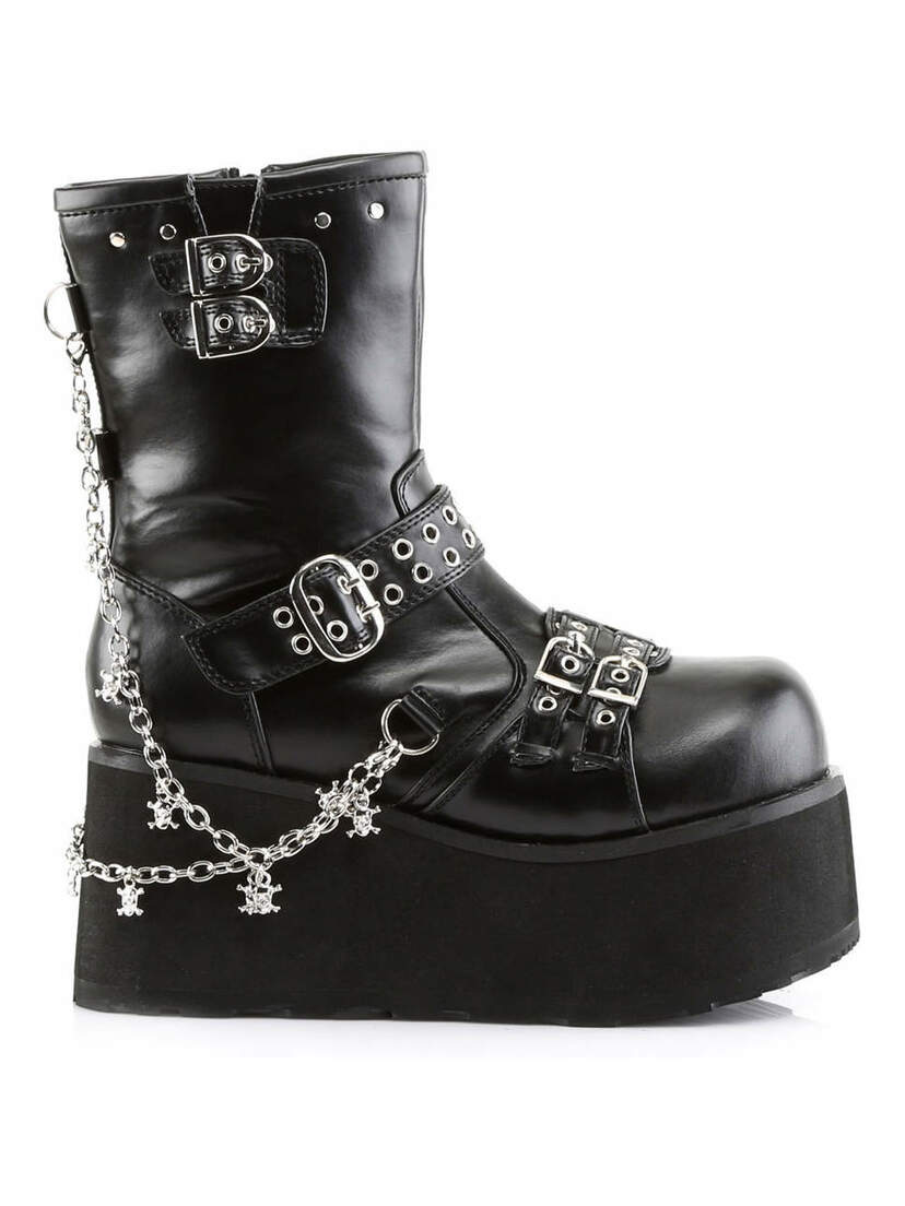 CLASH-430 Black Chain Boots CLASH-430 Black Chain Boots