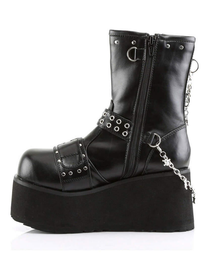 CLASH-430 Black Chain Boots CLASH-430 Black Chain Boots