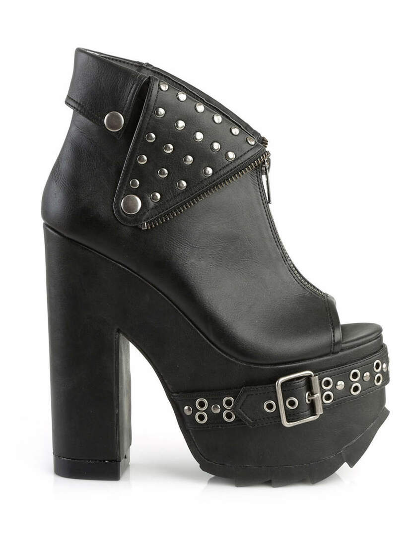 CRAMPS-103 Black Platform Boots