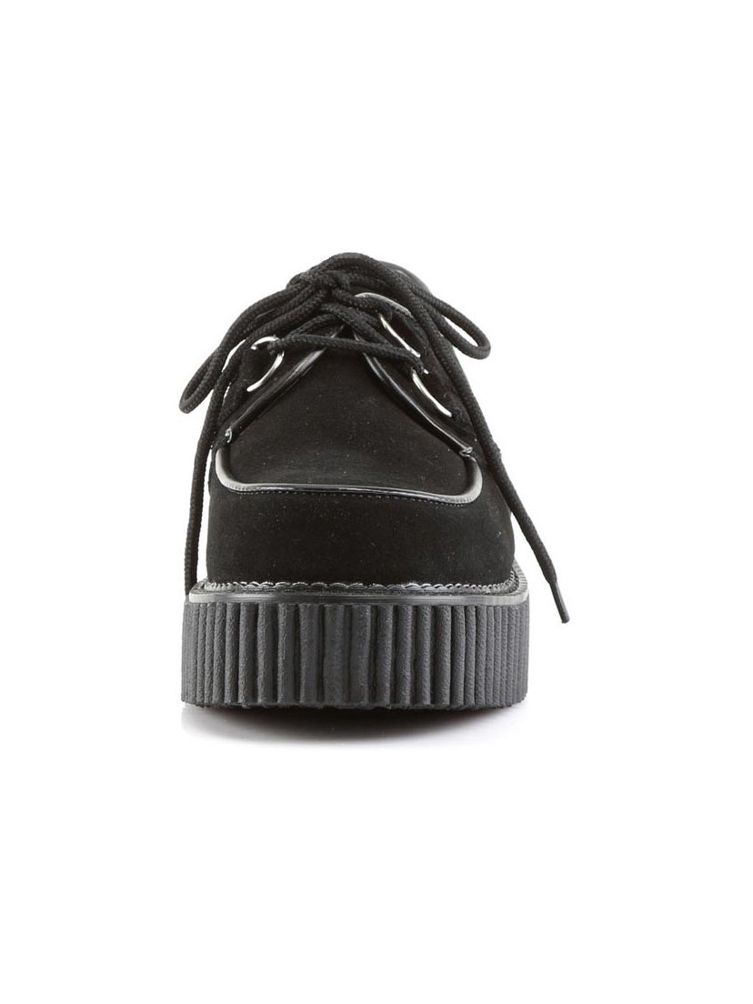 CREEPER-101 Black Suede Creeper Shoes