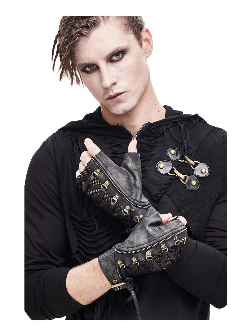 Devils Fashion Zipper Gloves