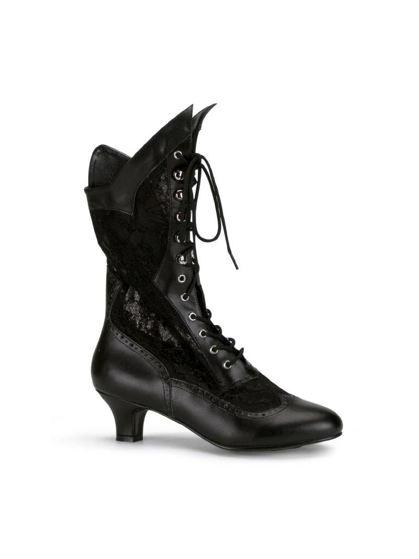 DAME-115 Black Lace Boots