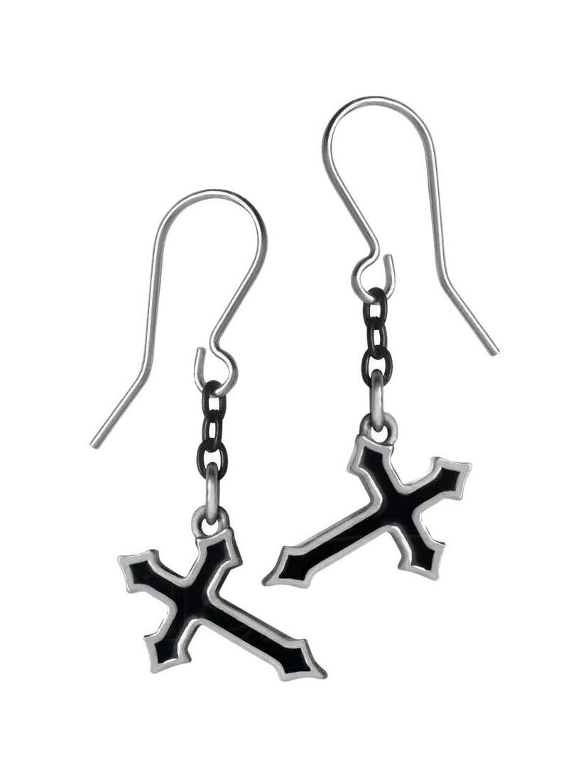 Sorrow Cross Earrings
