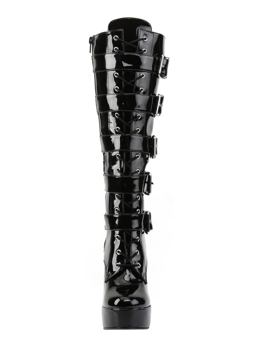ELECTRA-2042 Patent Buckle Boots