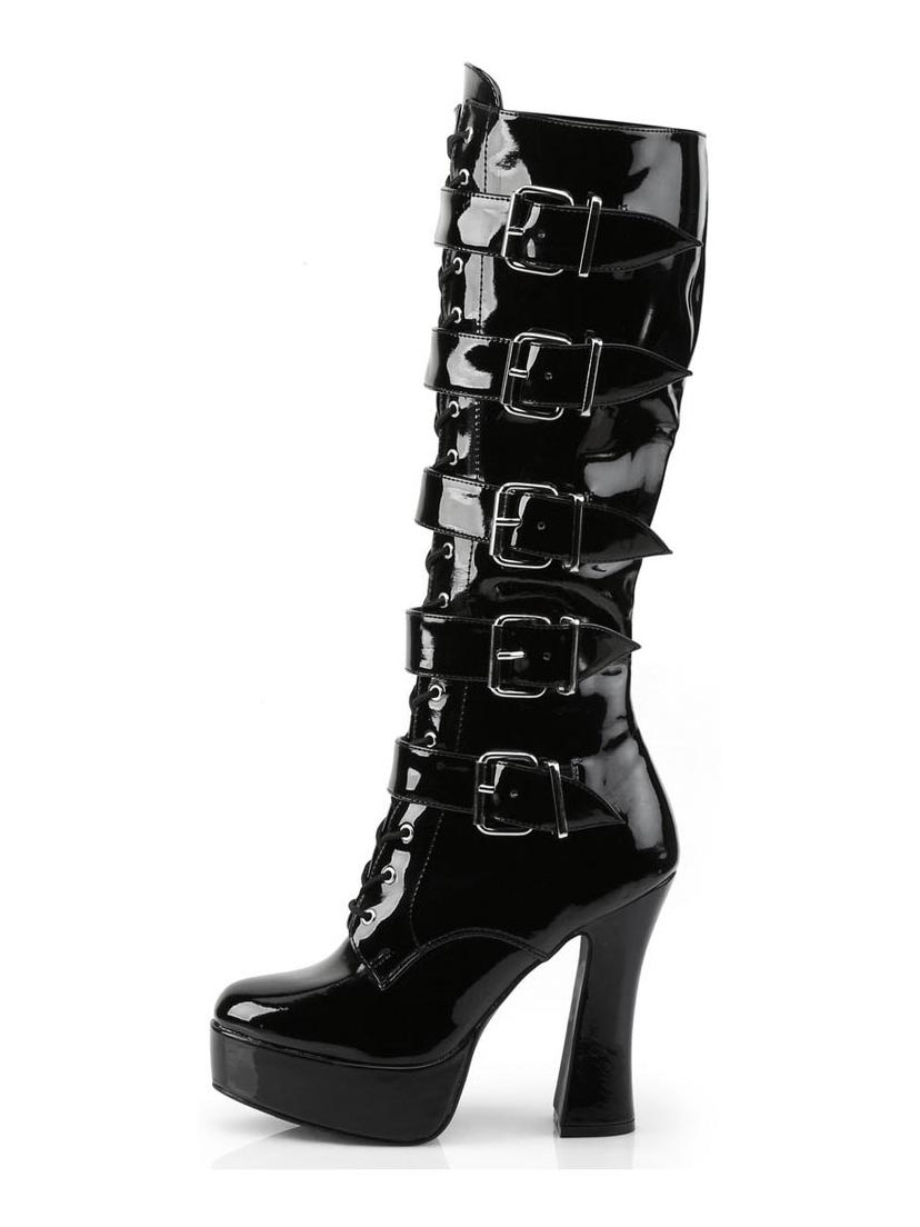 ELECTRA-2042 Patent Buckle Boots