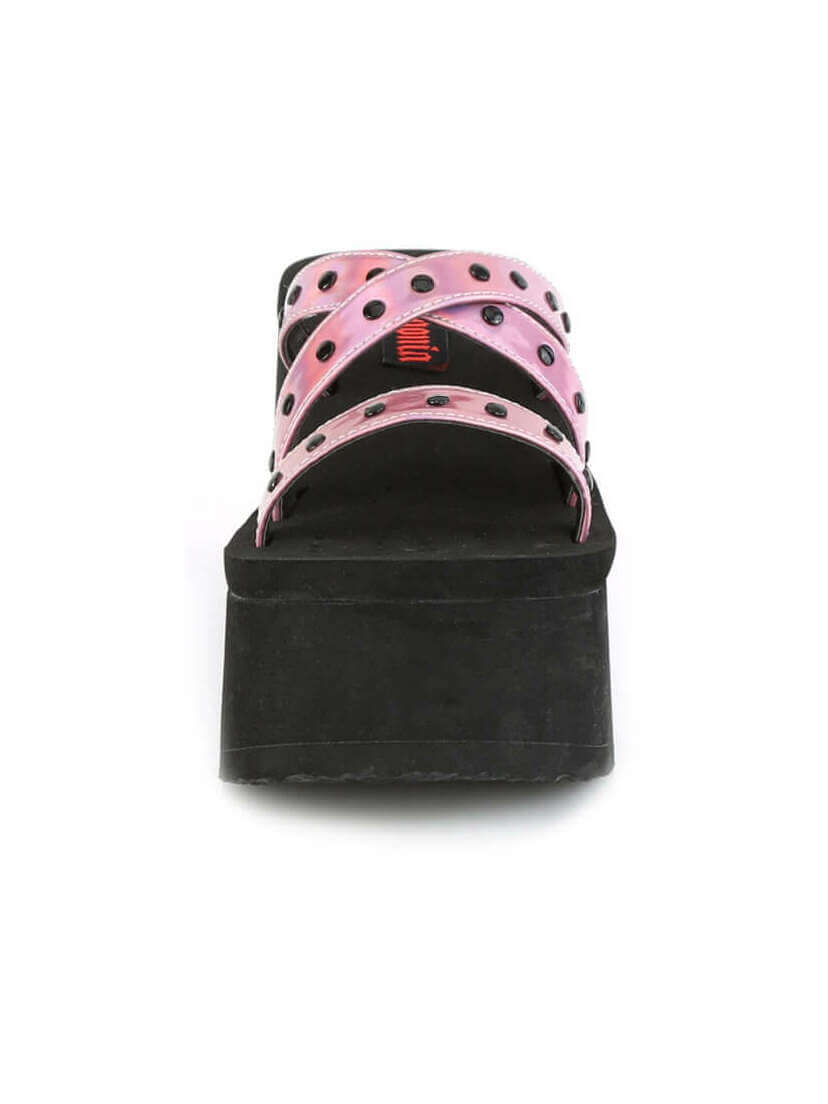 FUNN-19 Pink hologram Platform Sandals