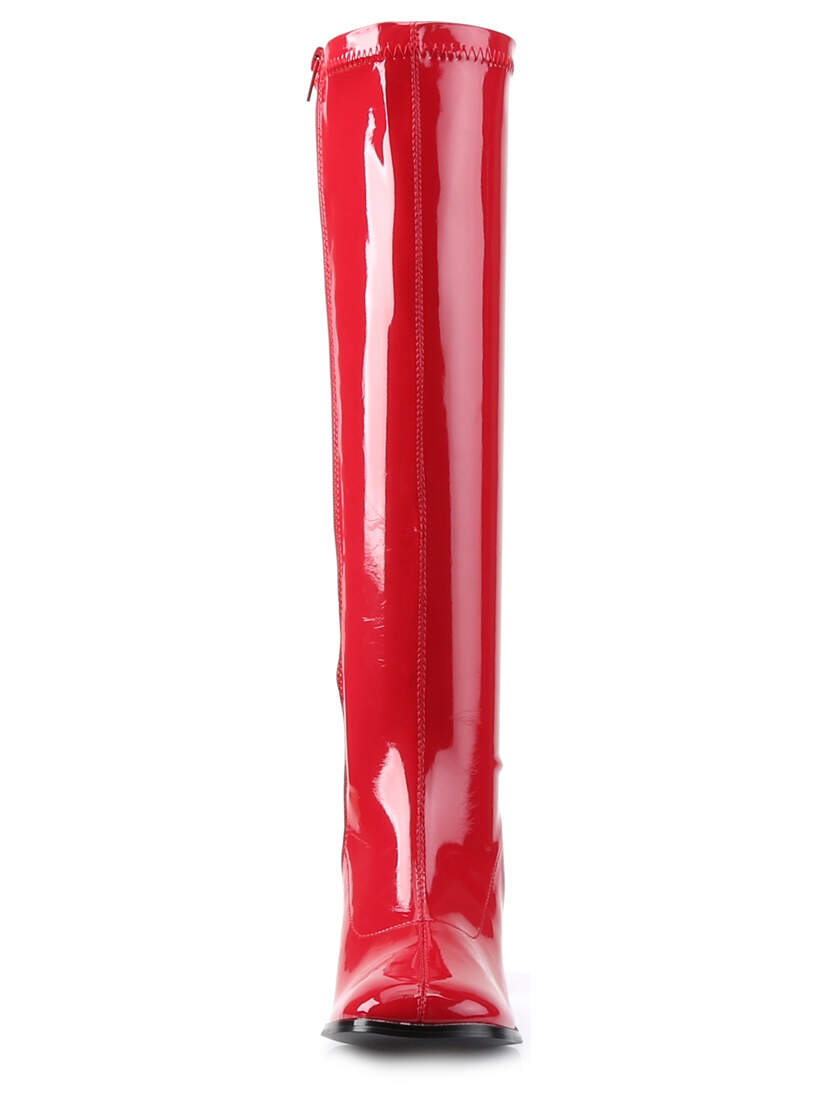 GOGO-300 Red Knee-High Go-Go Boots