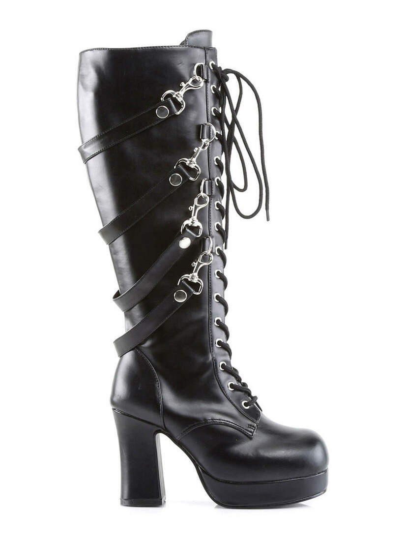GOTHIKA-209 black strap boots GOTHIKA-209 black strap boots