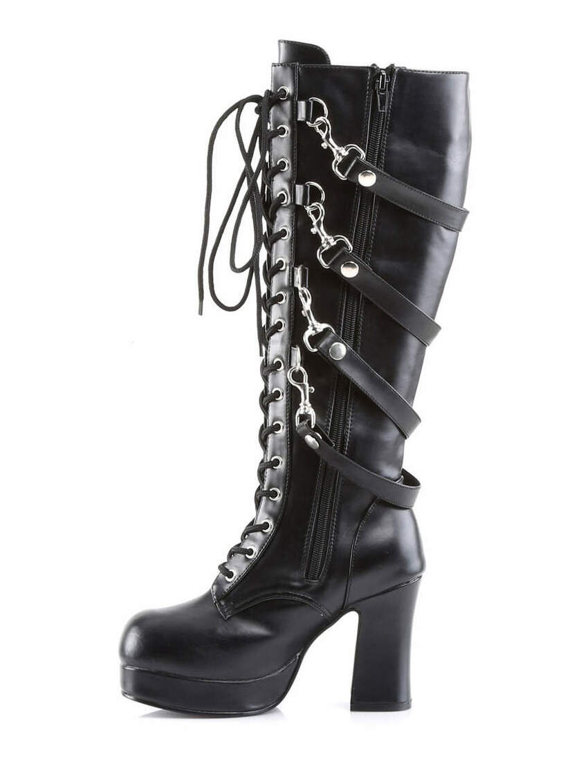 GOTHIKA-209 black strap boots GOTHIKA-209 black strap boots