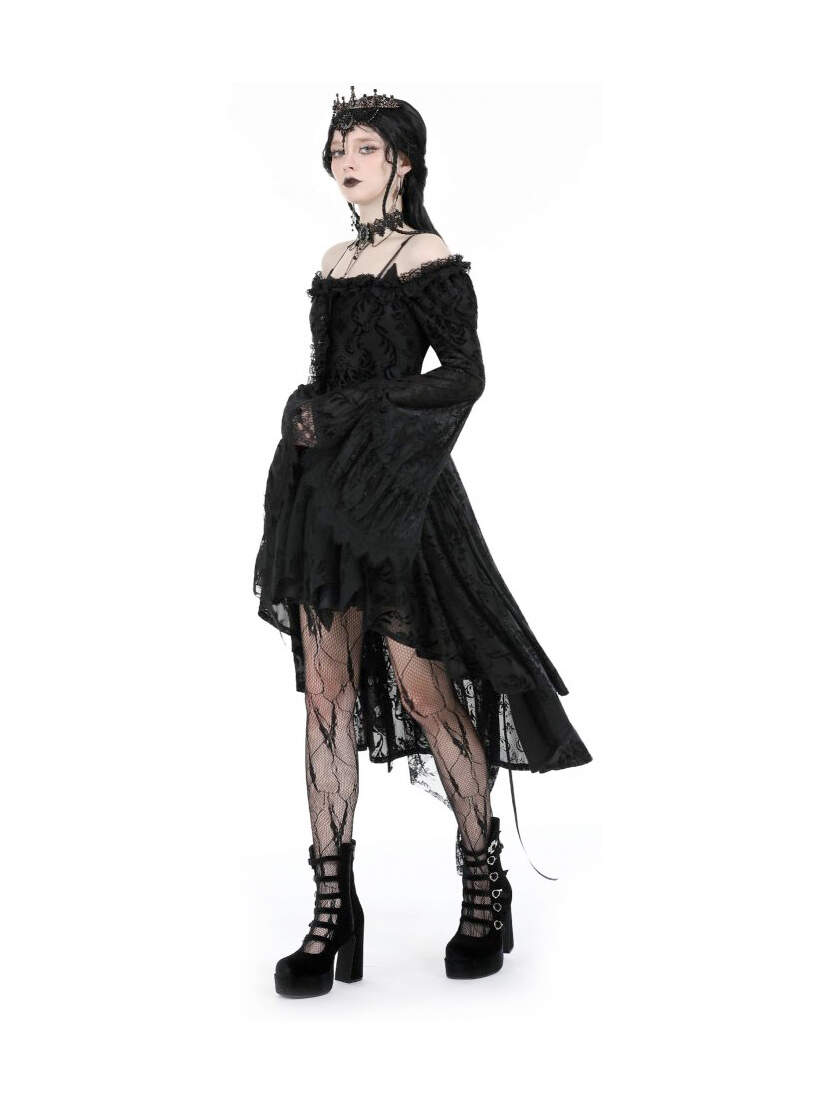 Women's Gothic Enchantress Printed Velvet Tailcoat