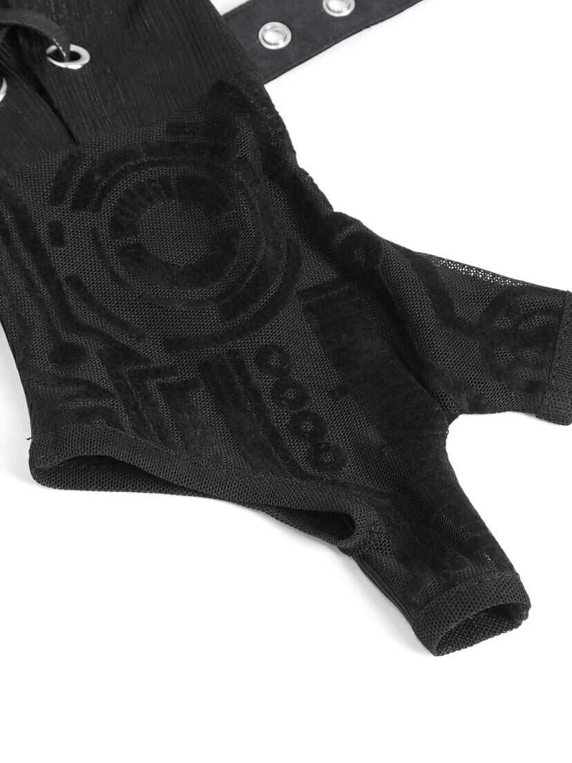 Cyber IO - long Gothic gloves